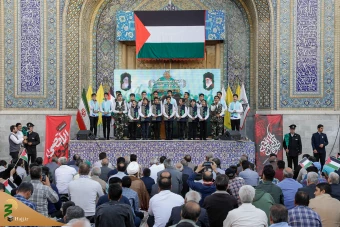 اجتماع همبستگی با جبهه مقاومت فلسطین در حرم مطهر رضوی 21