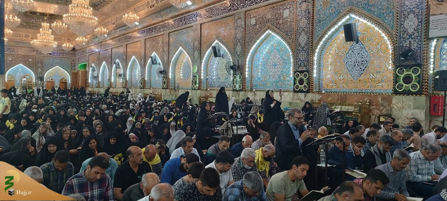 نوای «الهی و ربِّی مَن لی غَیرُک » زائران ایرانی در عای کمیل خیمه گاه حسینی کربلای معلی 11