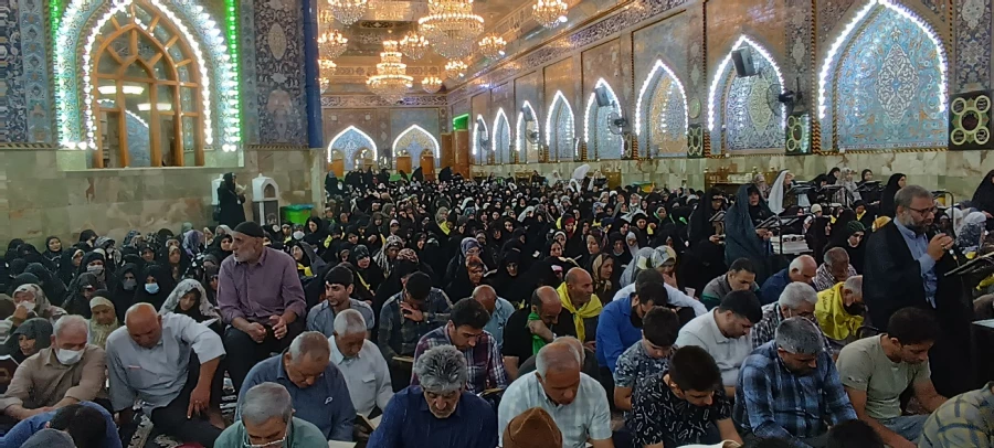 نوای «الهی و ربِّی مَن لی غَیرُک » زائران ایرانی در عای کمیل خیمه گاه حسینی کربلای معلی 5