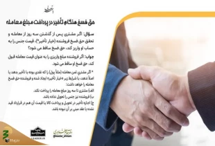 حق فسخ هنگام تأخیر در پرداخت مبلغ معامله 2