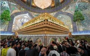 گل آرایی و تزئین آستان مطهر علوی به مناسبت میلاد حضرت زینب(ع)+عکس 3