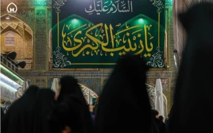 گل آرایی و تزئین آستان مطهر علوی به مناسبت میلاد حضرت زینب(ع)+عکس 4