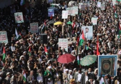 تظاهرات در یمن؛ تاکید بر ادامه حمایت از فلسطین و مقاومت تا نابودی اسرائیل