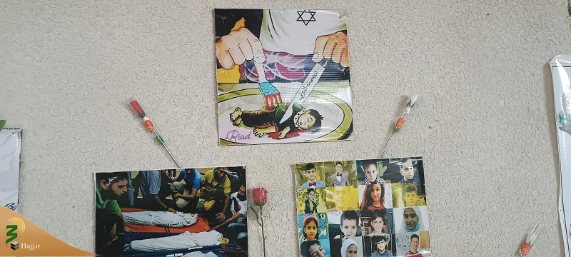 نمایشگاه عکس و کاریکاتور خیابانی در ابراز همدردی با مردم غزه در کربلای معلی+گزارش تصویری 4