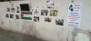 نمایشگاه عکس و کاریکاتور خیابانی در ابراز همدردی با مردم غزه در کربلای معلی+گزارش تصویری 6