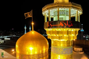 حرم مطهر رضوی در عزای شهادت حضرت زهرا(س) سیاه پوش شد 2