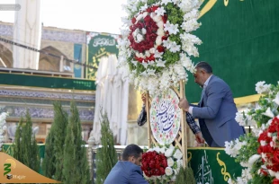 گل آرایی حرم امام علی (ع) به مناسبت میلاد حضرت زهرا (س) 5