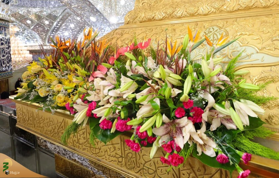 گل آرایی و آذین بندی حرم سیدالشهداء (ع) در آستانه میلاد امیر مؤمنان (ع) 9