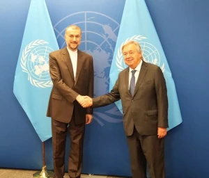 دیدار وزیر امور خارجه با دبیر کل سازمان ملل

تاکید بر لزوم توقف فوری حملات رژیم صهیونیستی به غزه