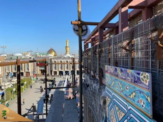 آغاز نصب کاشی‌های ثبت شده بنام خیران ایرانی در حرم مطهر حسینی
