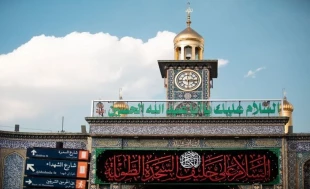 حرم حسینی در آستانه سالروز شهادت امام کاظم(ع) سیاه پوش شد 8