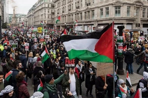 تظاهرات گسترده لندنی ها در حمایت از فلسطین