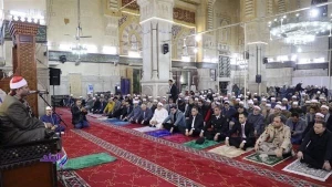 وزارت اوقاف مصر، شب نیمه شعبان را در مسجد الحسین(ع) جشن گرفت