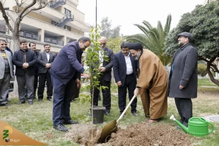 Simultaneous to Arbor Day 
Planting two saplings by the Supreme Leader's representative in Hajj and Pilgrimage affairs and chairman of the Hajj organization/donation of 1000 saplings to Hajj employees to expand the culture of tree planting
 2