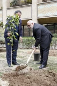 Simultaneous to Arbor Day 
Planting two saplings by the Supreme Leader's representative in Hajj and Pilgrimage affairs and chairman of the Hajj organization/donation of 1000 saplings to Hajj employees to expand the culture of tree planting
 3