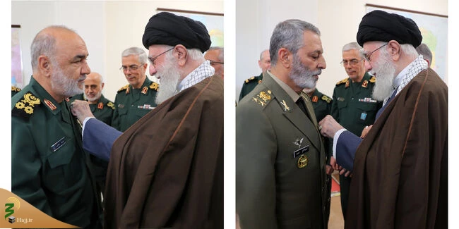اعطای نشان فتح به فرماندهان کل ارتش و سپاه 2