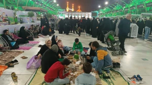 مراسم تحویل سال نو در کربلا+گزارش تصویری