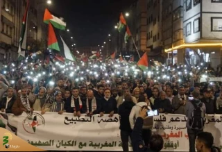 هزاران مراکشی خواستار پایان محاصره غزه و توقف جنگ شدند