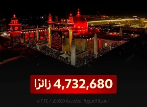 تعداد زائران آستان علوی در ایام سوگواری شهادت امیر مؤمنان (ع) اعلام شد