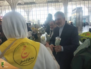 ورود زائران کردستانی و کرمانشاهی به مدینه منوره با اولین پرواز عمره 3
