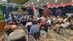 دیدار صمیمانه کارکنان دفتر نمایندگی بعثه درعراق با کاروان جانبازان و ایثارگران 3