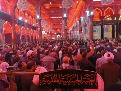 مراسم عزاداری شیخ الائمه حضرت امام صادق علیه الاسلام در حرم امام حسین(ع)+فیلم 2