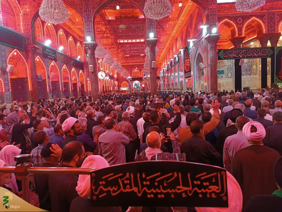 مراسم عزاداری شیخ الائمه حضرت امام صادق علیه الاسلام در حرم امام حسین(ع)+فیلم 2