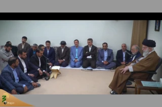 جمعی از قاریان قرآن عازم حج تمتع با رهبر انقلاب اسلامی دیدار کردند+فیلم