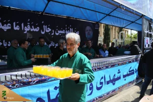 عکس + موکب حج در خدمت تشییع شهدای خدمت 3