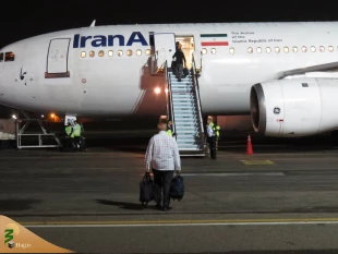 آیین بدرقه اولین گروه زائران حج تمتع گیلان در فرودگاه بین المللی سردار جنگل رشت برگزار شد 3