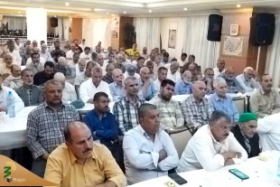 حضور باشکوه زائران عزادار شهدای خدمت در آیین های دعای کمیل مدینه+عکس 6