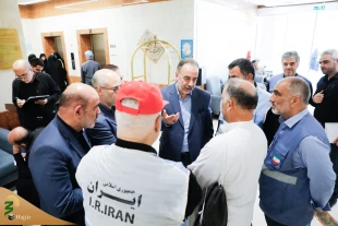 دیدار سرپرست حجاج ایرانی با زائران هتل حیاه الهدی 6