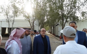 بازدید میدانی رئیس سازمان حج وزیارت از عرفات/مراحل آماده سازی چادرها برای حجاج ایرانی+عکس