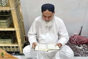 صیقل روح با قرآن در پشت مقام حضرت ابراهیم(ع) + عکس 4