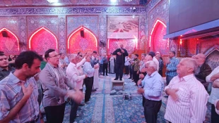عزاداری زائران ایرانی در مراسم دعای ندبه خیمه گاه در شهادت حضرت جوادالائمه (ع)