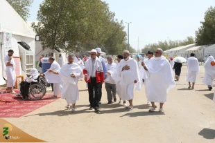 سرکشی مسئولان حج و زیارت از بیمارستان صحرایی مرکز پزشکی عرفه 6