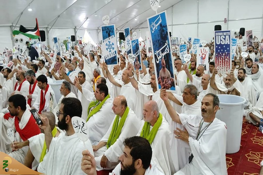 حاشیه‌های مراسم برائت از مشرکین؛
از حضور گسترده حجاج ایرانی تا اهتزاز پرچم فلسطین 2