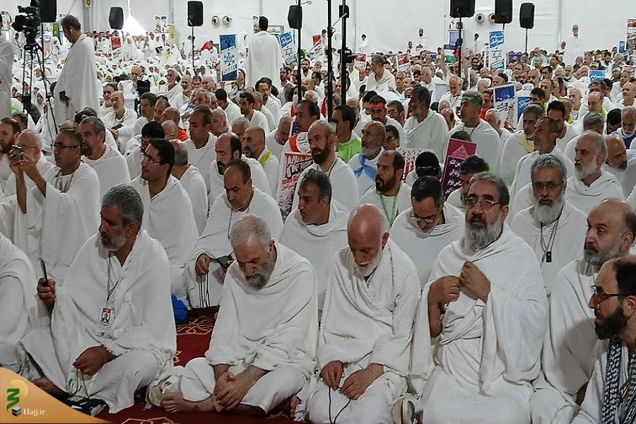 حاشیه‌های مراسم برائت از مشرکین؛
از حضور گسترده حجاج ایرانی تا اهتزاز پرچم فلسطین 2