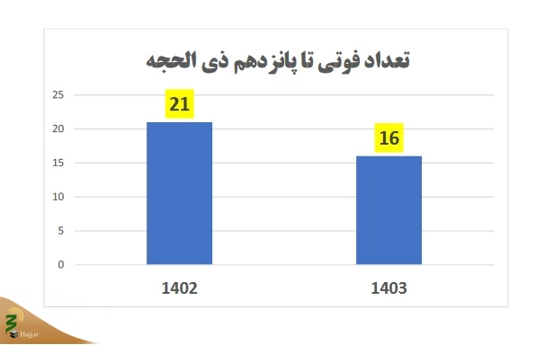 سایه روشن درگذشت حجاج ایرانی در ایام حج+جدول مقایسه‌ای 3