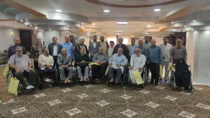 مسئول دفتر نمایندگی بعثه با کاروان جانبازان در کربلا دیدار کرد

