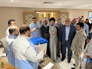  ممثل الولی الفقیه یشید بالمشارکة الحماسیة للحجاج الإیرانیین فی الانتخابات و تعاون البلد المضیف 10