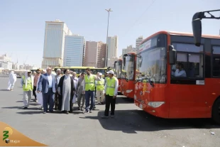 زیارة رئیس الحجاج الإیرانیین للنقل داخل مکة المکرمة 8