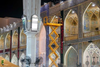  سیاه پوش شدن حرم امیرالمومنین(ع) در آستانه محرم ۱۴۴۶ هجری قمری 3