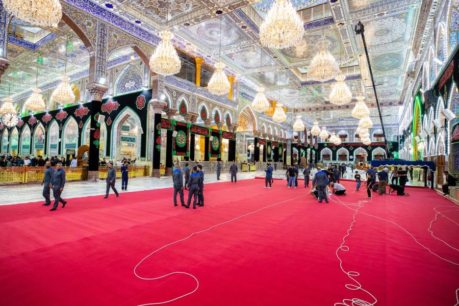 آماده سازی حرم سیدالشهدا علیه السلام در آستانه محرم ۱۴۴۶ هجری قمری 2