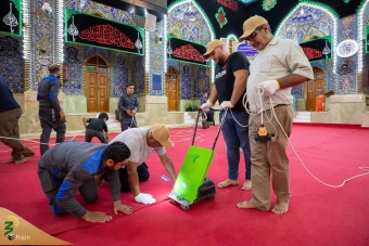 آماده سازی حرم سیدالشهدا علیه السلام در آستانه محرم ۱۴۴۶ هجری قمری 10