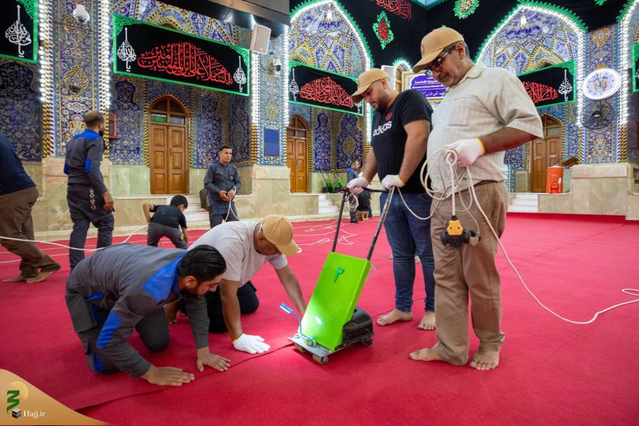 آماده سازی حرم سیدالشهدا علیه السلام در آستانه محرم ۱۴۴۶ هجری قمری 10