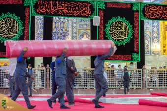 آماده سازی حرم سیدالشهدا علیه السلام در آستانه محرم ۱۴۴۶ هجری قمری 13