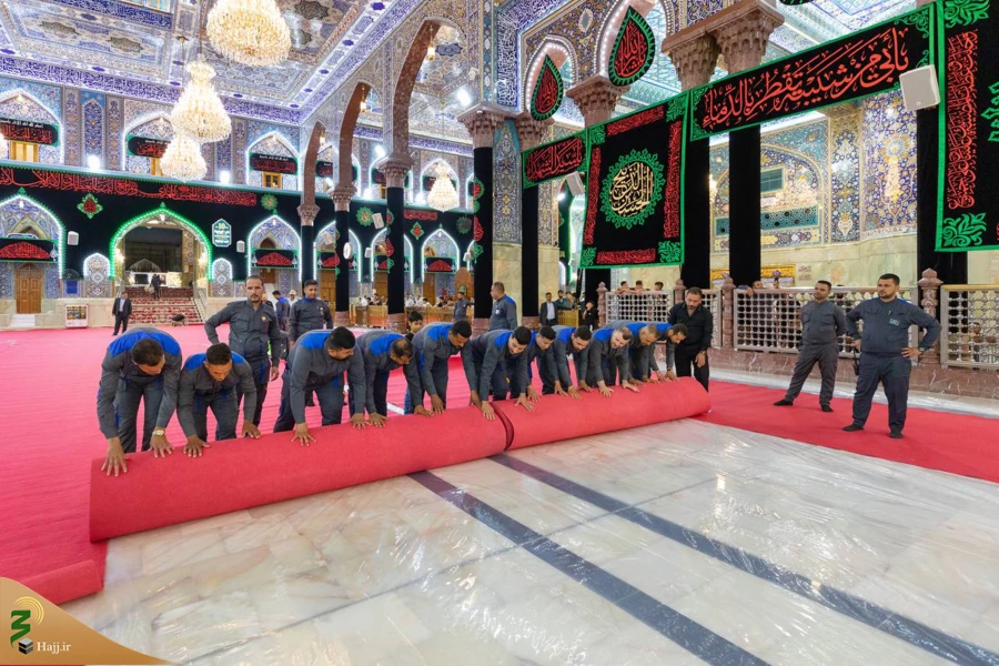 آماده سازی حرم سیدالشهدا علیه السلام در آستانه محرم ۱۴۴۶ هجری قمری 14