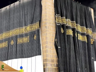 پرده جدید کعبه نصب شد +عکس 5