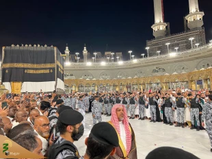 پرده جدید کعبه نصب شد +عکس 4